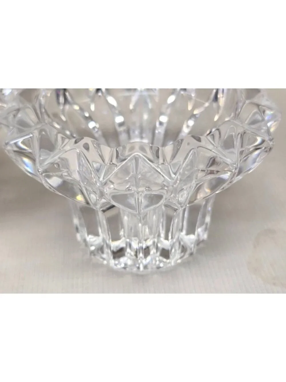 Clear Crystal Cut Glass Bowls With Elegant Geometric Design For Home Decor Or Se